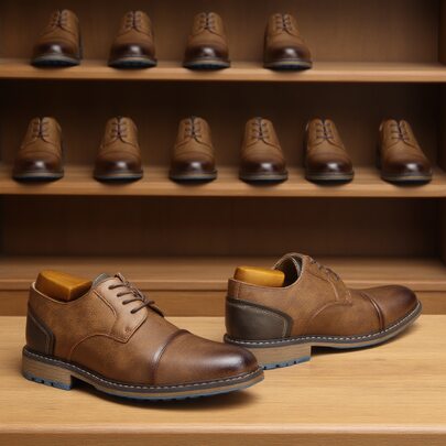 بوت رجالية كاجوال، بوت رياضية لركوب الطرق، مضادة للانزلاق ومقاومة للبلي، بوت كلاسيكية بتصميم ديربي، إكسسوارات بوت عمل ذات طراز رجعي عصري