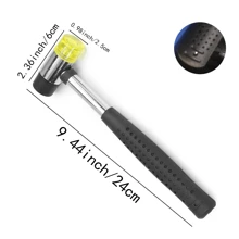 Ring Size Core Axis Measurement Tool Steel Ring Size Measurement Size Set - Rubber Jewelry Merchant Hammer Metal Finger Size Rod Wire Winding Ring Tool Jewelry Making Kit