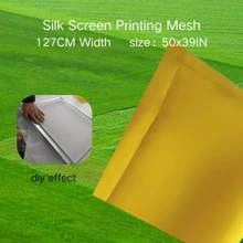 Maille de sérigraphie multifonctionnelle blanc/jaune