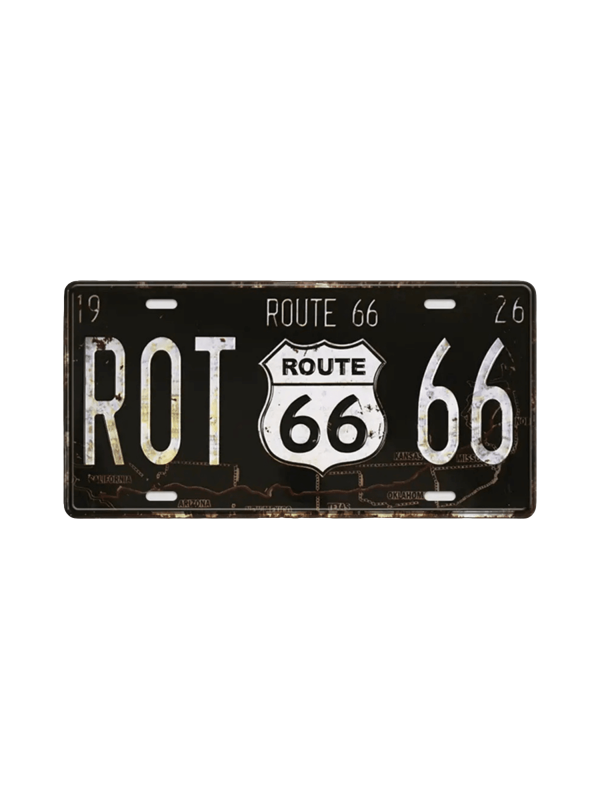 1pc Vintage American License Plate, Funny Street Metal Tin Sign, Route 66 Sign, Man Cave Car Plaque, Funny License Plate For Men/Women Car, Home Garage Bar Cafe Shop Art Wall Decor, Water-Proof 12x6inch