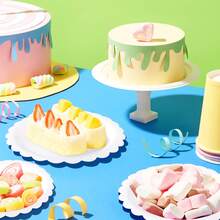 10pcs/20pcs/50pcs Disposable Tableware Set, Including Party Plates, Napkins, Cups, Suitable For Birthday, Engagement Party, Date, Theme Party, Solid Color Series Disposable Tableware Set, Disposable Holiday Party Supplies - White - View 6