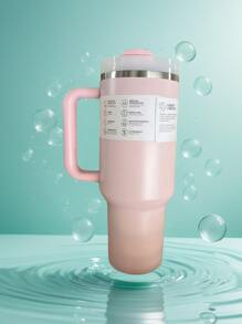 Sanrio Nouveau modèle 2025 Gourde isotherme en acier inoxydable H2.0 Flamant rose pour la Saint Valentin, bouteille d'eau en acier inoxydable à double paroi isolée sous vide. Tasse de voyage pour boissons glacées, parfaite pour les déplacements, la maison, le bureau et les rafraîchissements d'été, avec poignée et paille