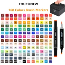 TOUCHNEW 30/60/80/168 Colors Alcohol Markers Brush Tip For Drawing & Sketching - Stunning Dual Tip Coloring Markers For Adults And Artists - Alcohol Based Drawing Markers Coloring Set For Painting Back To School - Multicolor - View 17