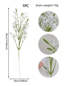 1PC/4PCS/8PCS Real Touch Small Short Branch Artificial Eucalyptus Leaves Starry Sky Wedding Bouquet Accessories Dining Table Bedroom Home Decoration