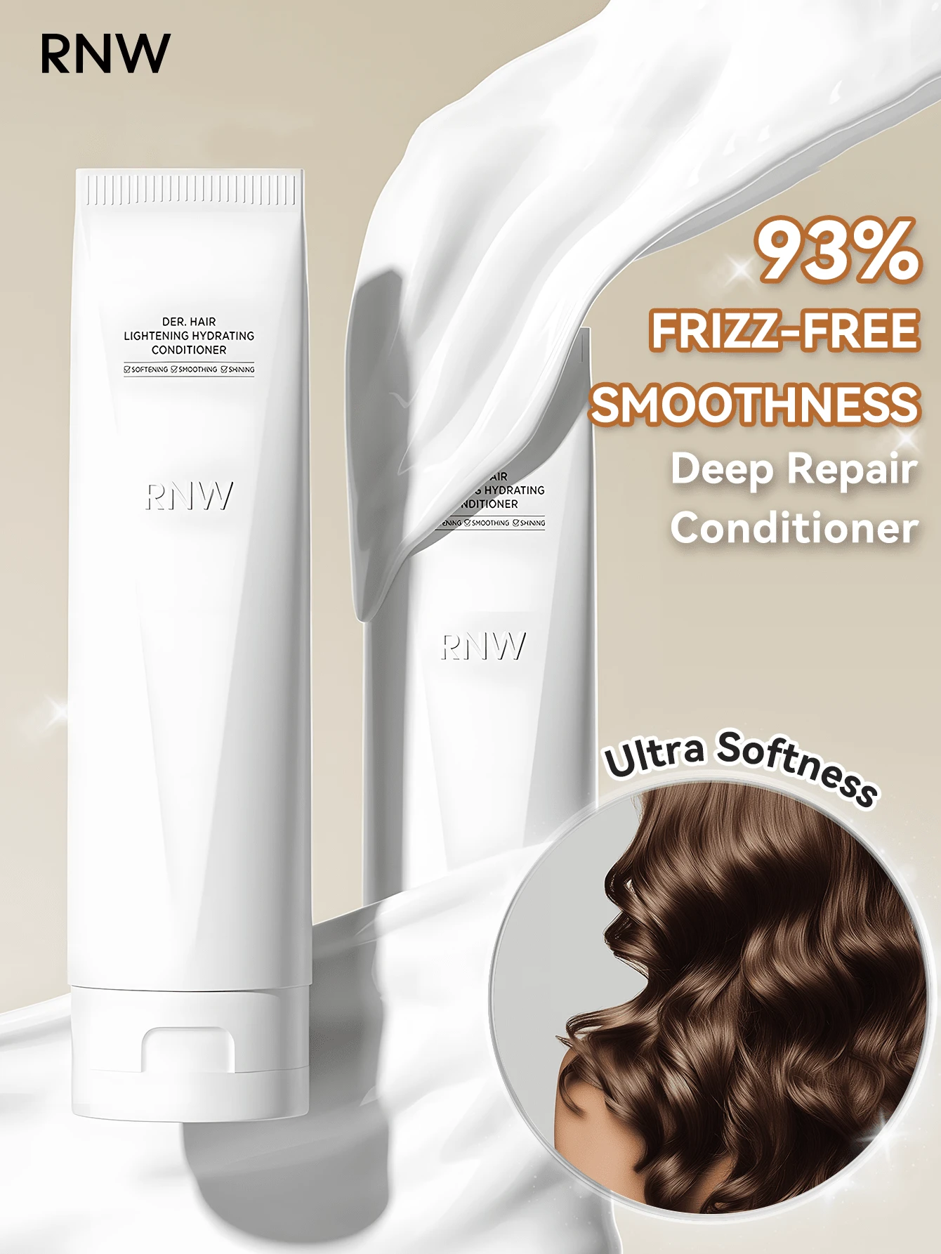 RNW AOUA 亮泽保湿护发素 180ml - 白色 - 查看 1