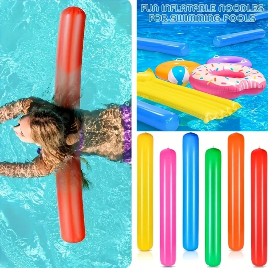 Aufblasbarer Luftstab, bunte PVC-Schwimmhilfe für Erwachsene Outdoor-Wassersport, Strand-Pool-Party-Dekoration, Schwimmbad-Zubehör, Strandutensilien