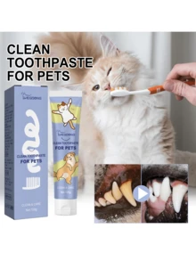 100克宠物牙膏 - 去除牙垢和污渍，美白牙齿，为宠物提供口腔护理