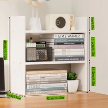 1pc 2/3 Tier Desktop Storage Rack, Simple Book Shelf For Bedroom, Study Room, Dorm, Suitable For Storing Stationery, Alarm Clock, Plants, Cosmetics, Kitchen Spice Rack