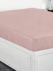 1pc Double Flat Bed Sheet Cotton And Cozy For Bedroom - Coral Pink - View 3