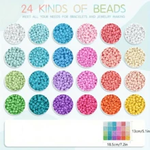 3000pcs Dopamine Color Macaroon Pearl Bead Jewelry Making Kit, Suitable For Handmade Bracelets, Necklaces, Earrings, Waist Chains And Other Accessories For Girls - Multicolor - View 2