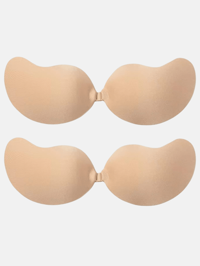 Pair Of Push Up Adhesive Bras: Silicone Backless Nipple Stickers, Self Strapless Mango Shaped Bras, Invisible Bras Dresses Wedding Gowns view 7