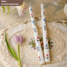 1 Box With 2 Pieces, 25cm Printed Long Candles - Perfect For Valentine's Day In The European And American Markets. Adorned With Hearts, Ideal For Romantic Candlelight Dinners, Weddings And Festivals. Decorative Scented Candles, Cute Soy Candles In A Set. Best Friend Gifts, Gift For Women, Winter Gift, Candle For Home Decoration - Multicolor - View 21