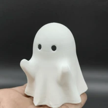 1pc 3D Printed Ghost Statue, Cute Desk Top Decor For Office & Home - Inspirational Office Desk Ornament, Creative Gift
