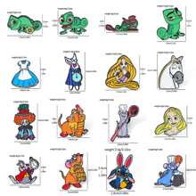 Disney 16 Stücke Cartoon Brosche Set, süße Maus, Prinzessin, Chamäleon emaillierter Anstecker, Rucksack, Kleidung, Schmuck, Metall Abzeichen Accessoires, ein Geschenk für Freunde