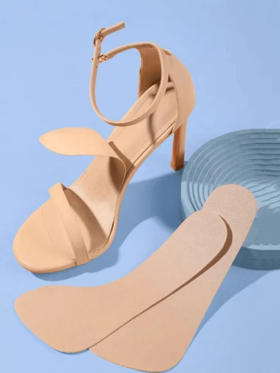 QKC 1 Pair Women's Sandal Insoles, Ultra-Thin Non-Slip Sweat-Absorbing, Firmly Adhesive, Preventing Foot Sliding Forward, Enhancing Walking Comfort