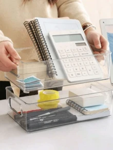 HOUSHELIF 3pcs/Set Simple & Transparent Fridge Drawer Style Food Storage Box Kitchen Utensil Organizer, Fruit & Vegetable Freezing & Fresh-Keeping Container. Stackable Clear Plastic Storage Boxes - Multi-Functional And Space Saving Organizer Bins For Kitchen, Bathroom, Bedroom, Living Room And Office