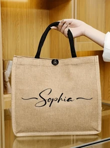 Personalizowana, spersonalizowana, lniana torba typu tote, spersonalizowana, modna torba outdoorowa, spersonalizowana torba dla nastolatków, spersonalizowane imię lub tekst świąteczny, duża pojemność, idealna na zakupy, jako prezent, na Walentynki, na Święto Dziękczynienia nauczyciela i inne okazje, wielofunkcyjna, ozdobna, z napisem, stylowa, nowoczesna, kolorowa, słodka, urocza, codzienna, niestandardowa, spersonalizowana, wyjątkowa, spersonalizowana, idealny prezent dla niego, idealny prezent dla niej, dla dzieci, na galę miejską