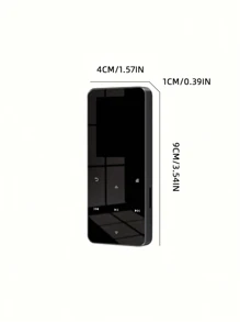 مشغل موسيقى معدني صغير mp3 بتدفق عالي الجودة mp4 قابل للتسجيل مع إمكانية التشغيل الخارجي - بطاقة الذاكرة تُشترى بشكل منفصل