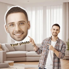 1PC Custom Face Pillow, Personalize Big Head Pillow, Personalize Pillow Gift For Boyfriend Husband Wife, Custom Photo Pillow Human Pillow - Multicolor - View 3