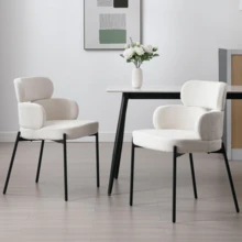 chairus 2er Set Samt Gepolsterte Esszimmerstühle für Küche Moderne Küchenstühle Sessel Wohnzimmer Polsterstuhl für Esstisch Esszimmer
