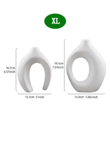 White Vase, Snuggling Vase Home Decoration Simple Nordic Bohemian Style, Suitable For Living Room, Bookshelf, Dining Table, Bookshelf, Room, Fireplace And Porch Decorative Vase.