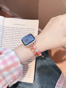 1 New Dopamine Natural Stone Bracelet Strap Compatible With 38/40/41/42/44/45/46/49 Millimeters Strap Ultra/Se10/9/8/7/6/5/4/3/2/1