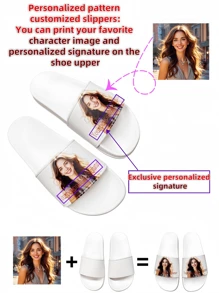 Sapatos femininos personalizados, estampa personalizada, foto, design de logotipo, presentes para família, amigos, clientes, adequados para hotéis, praia, festivais, eventos