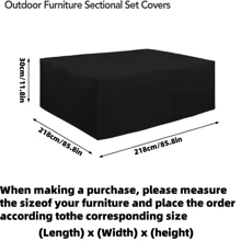 1pc 210D Oxford Cloth Dust Cover,Waterproof Cover,A Cover Suitable For Waterproofing And Preventing Leaf Drop On Household Outdoor Furniture