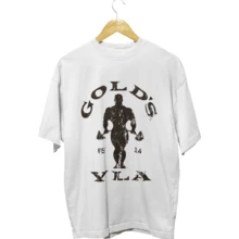 Playera Young LA LL Golds Gym Unisex Oversize - Blanco - Ver 2