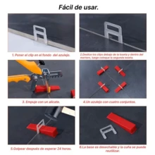 Clip Corbata Nivelador Porcelanico Azulejo Loseta Piso, Espesor 3mm, 100pz. Vmingo - 1.5 mm (100 Piezas) - Ver 5