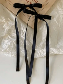 4pcs Long Bowknot Hair Clips, Fashionable, Elegant, Cute, Compact, Stylish Item, Women's Hair Accessories, Best Gift, Minimalist Elegant, Student Supplies - Multicolor - View 3