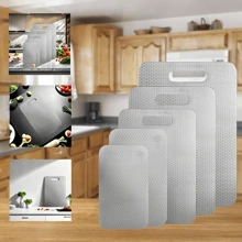 Anti-Slip Stainless Steel Kitchen Chopping Board With 5 Sizes To Choose From, Antibacterial And Deodorizing, Easy To Clean, Various Sizes Suitable Cutting Fruits, Vegetables, Meat And Bread, Chopping Board, Kitchen Supplies
