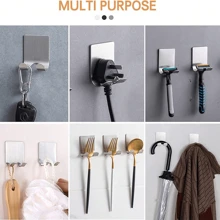 2pcs/4pcs,Manual Razor Rack Bathroom Wall Hanging Old-Fashioned Razor Holder Hook Storage Bracket Free Of Holes