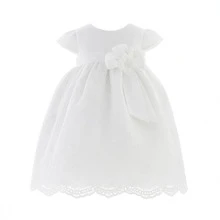 Vestido para Niña Blanco de Bautizo 3551 Tallas 0 a 2 Años - Beis - Ver 1
