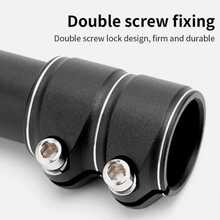 120/138mm Bicycle Aluminum Handlebar Riser Bike Handlebar Fork Stem Extension Aluminum - Black - View 2