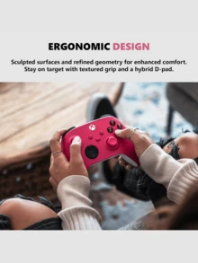 Microsoft Core Wireless Gaming Controller – Electric Volt Series X|S, One, Windows PC, Android, And IOS-Pink - Pink - View 2