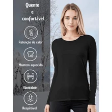 Ripoll Kit 3 Long Sleeve Women's Winter Plush Thermal Blouse - Đen/Hỗn hợp/Đỏ tía - Xem 7