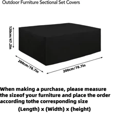 1pc 210D Oxford Cloth Dust Cover,Waterproof Cover,A Cover Suitable For Waterproofing And Preventing Leaf Drop On Household Outdoor Furniture