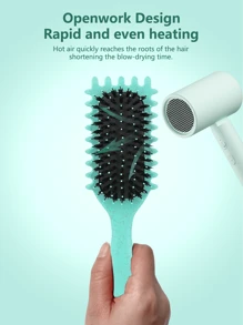 1 pièce Peigne frisottant, fabriqué en nylon et tiges de sarrasin, c'est un cadeau parfait pour la Saint-Valentin. Il a une fonction de massage et peut être utilisé sur les cheveux secs et mouillés pour démêler et lisser les cheveux sans nœuds. Compact et pratique, il est facile à transporter.