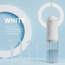 Portable Electric Water Flosser, IPX7 Waterproof, High-Frequency Pulse, Deep Cleaning, 3 Cleaning Modes, With 4 Nozzles, USB Rechargeable, Fully Automatic Handheld Oral Irrigator, Protects Family Dental Health - Multicolor - View 16