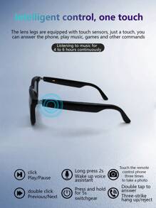 Occhiali smart Bluetooth, per ascoltare canzoni e rispondere alle chiamate durante la guida, con lenti magnetiche rimovibili, uno specchio per due scopi, adatti per spiaggia estiva, all'aperto e viaggi