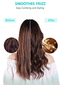 这款梳子由尼龙和荞麦秆制成，是完美的情人节礼物。它具有按摩功能，干湿发均可使用，轻松梳理秀发，令秀发顺滑不打结。小巧便携，易于携带。