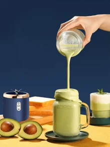 1pc USB Rechargeable Portable Juicer Blender, 400ml Wireless Mini Fruit Juicer Cup, Fast Juice Extraction & Direct Drinking, , Lightweight & Compact, 6 Blade Cutter Head, Strong Battery Life & High-Speed Blade, Multi-Function Juicer For Smoothies & Milkshakes, Ideal For Home, Travel, Sports, Outdoor Activities, Home Kitchen Appliances