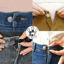 6/16/24Pcs Button Waist Extender, Multi-Size Adjustable Elastic Pants Button Extender, Seamless Flexible Denim Belt Extender - Multicolor - View 4