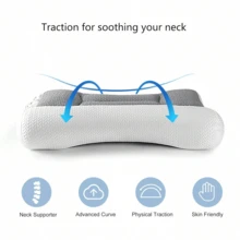 NetHong Cervical Memory Foam-Pillow For Neck Shoulder Pain ReliefErgonomic Orthopedic - Grey - View 7