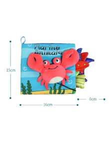 Soft Baby Books High Contrast Baby Toy, Touch And Feel Crinkle Cloth Book Infant Toy With Fabrics, Christmas Stocking Stuffers Gift For Newborn Boys And Girls 0-6-12 Months