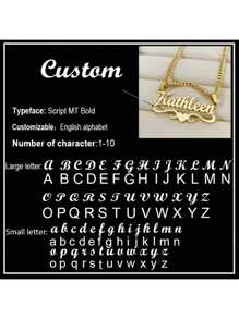 1pc Gold Variety Of Styles Can Be Customized Personalized Children Stainless Steel Heart Tag Personalized Name Necklace, Detachable Chain, Stylish Personalized Jewelry, Fashion Accessories, The Best Gift For Friends And Family, Suitable For Everyday And Party Occasions, Christmas Holidays All Season Elegant And Hip Hop Style,Multi-Functional,Ornamental,Letter,Stylish,Vintage,Adorable,Cute,Custom,Personalised,Unique,Customized,Ideal Gifts For Him,Ideal Gifts For Her,Son,Daughter