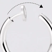Stainless Steel Ear Cuff Non-Piercing Soft Cartilage Clip, Clip-On Earrings, Spring Ear Clips, Unisex Fake Hoop Earrings