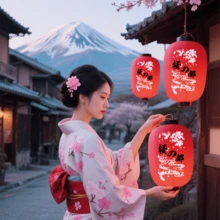 Farol colgante impermeable con diseño vintage de flor de cerezo, adecuado para decoración del hogar, restaurante comercial, cafetería, izakaya, decoración de tiendas, diseño tradicional japonés rojo, farol de flor de cerezo, farol de melón de invierno, farol redondo para ceremonia de graduación, drama, compañía de teatro, festival cultural, fiesta, decoración de habitaciones, decoración de dormitorios, decoración de paredes, decoración escolar, sorpresa escolar, decoración de dormitorios, útiles escolares