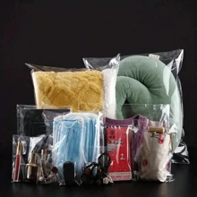 100 pezzi Sacchetti autoadesivi in OPP, doppio strato in plastica da 5 mil, trasparenti, sacchetti per confezione regalo per indumenti con chiusura automatica